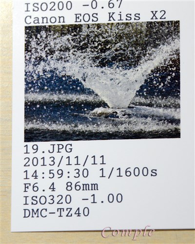 EP-976A3の撮影情報付印刷