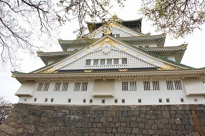 大阪城の額縁構図